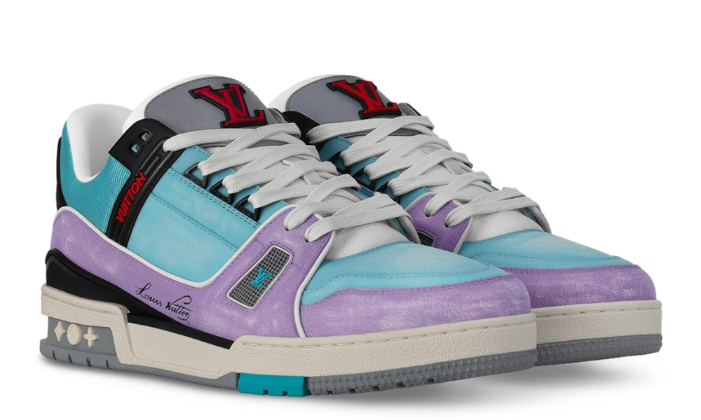 LV Trainers purple blue